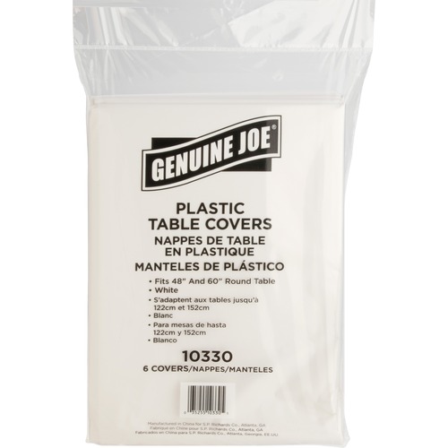 Genuine Joe Plastic Round Table Covers