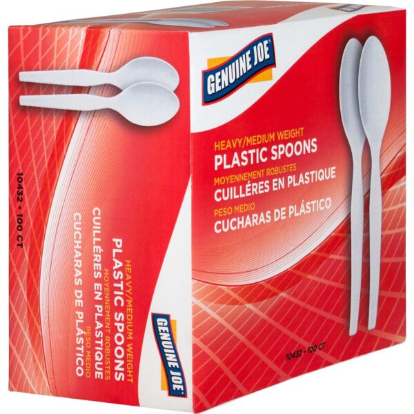 Genuine Joe Heavyweight Disposable Spoons - Image 3